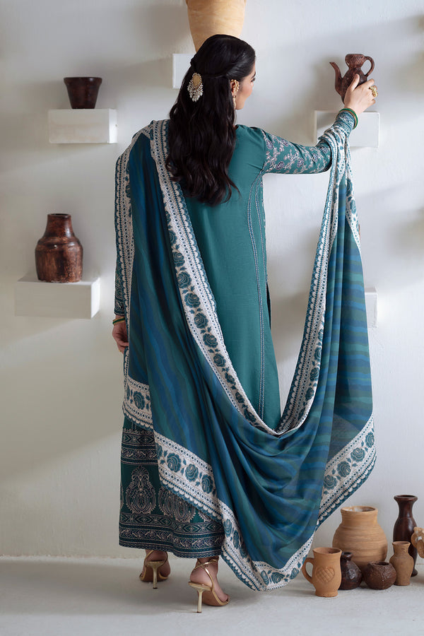 Maryum N Maria | Noore Winters 25 | 3 Piece Embroidered Khaddar SERINA - FSU5675 - House Of Hania