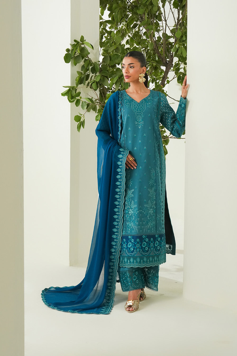 Maryum N Maria | Soiree Lawn | Freesia - House Of Hania