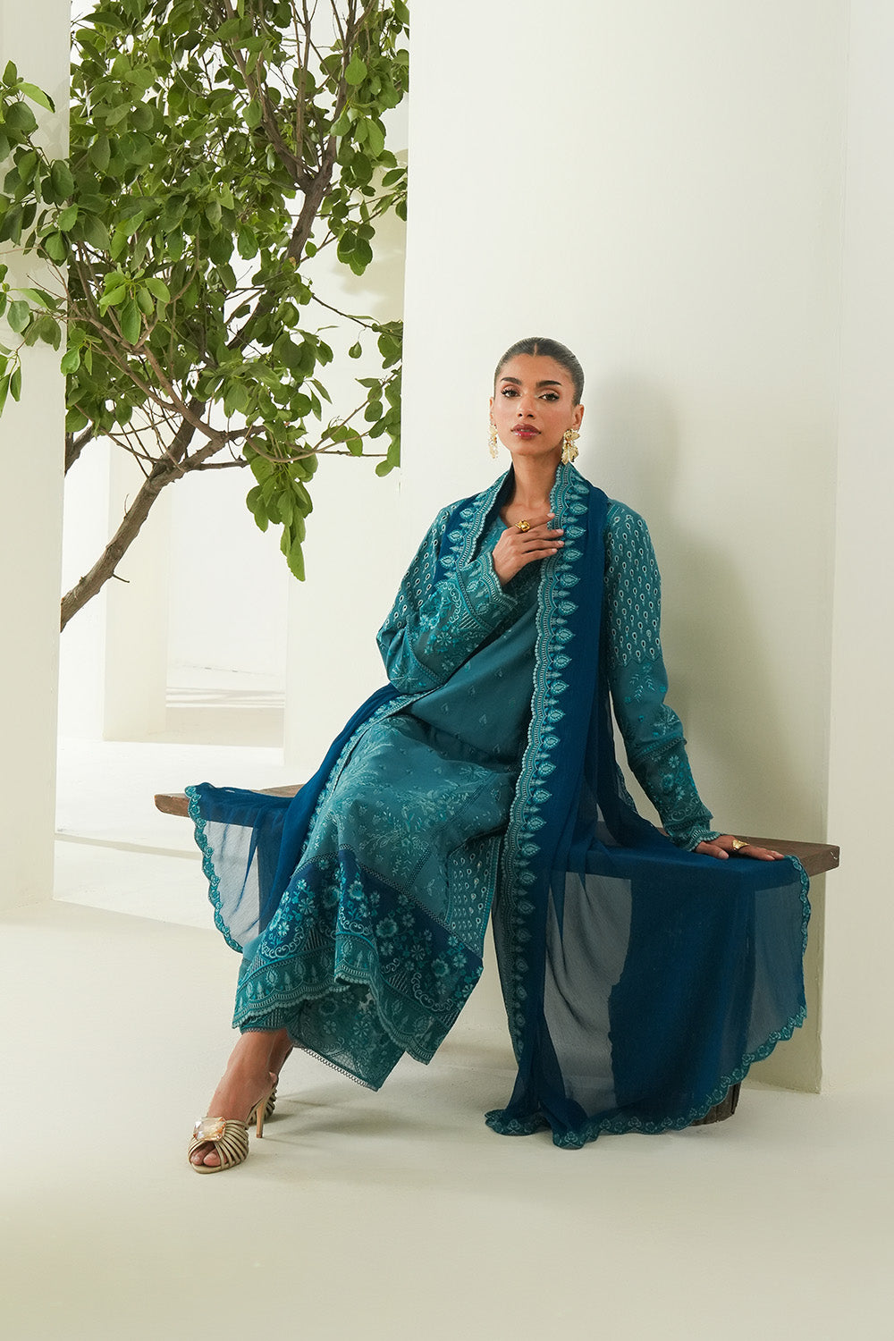 Maryum N Maria | Soiree Lawn | Freesia - House Of Hania