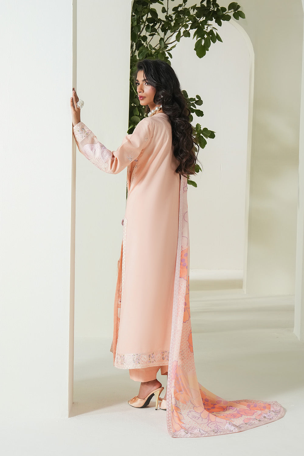 Maryum N Maria | Soiree Lawn | Peachy Delight - House Of Hania