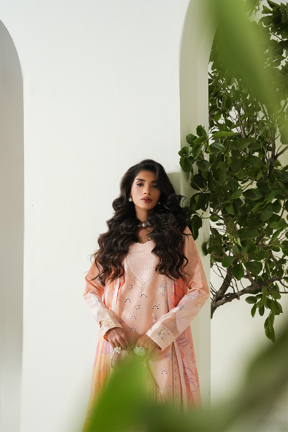 Maryum N Maria | Soiree Lawn | Peachy Delight - House Of Hania