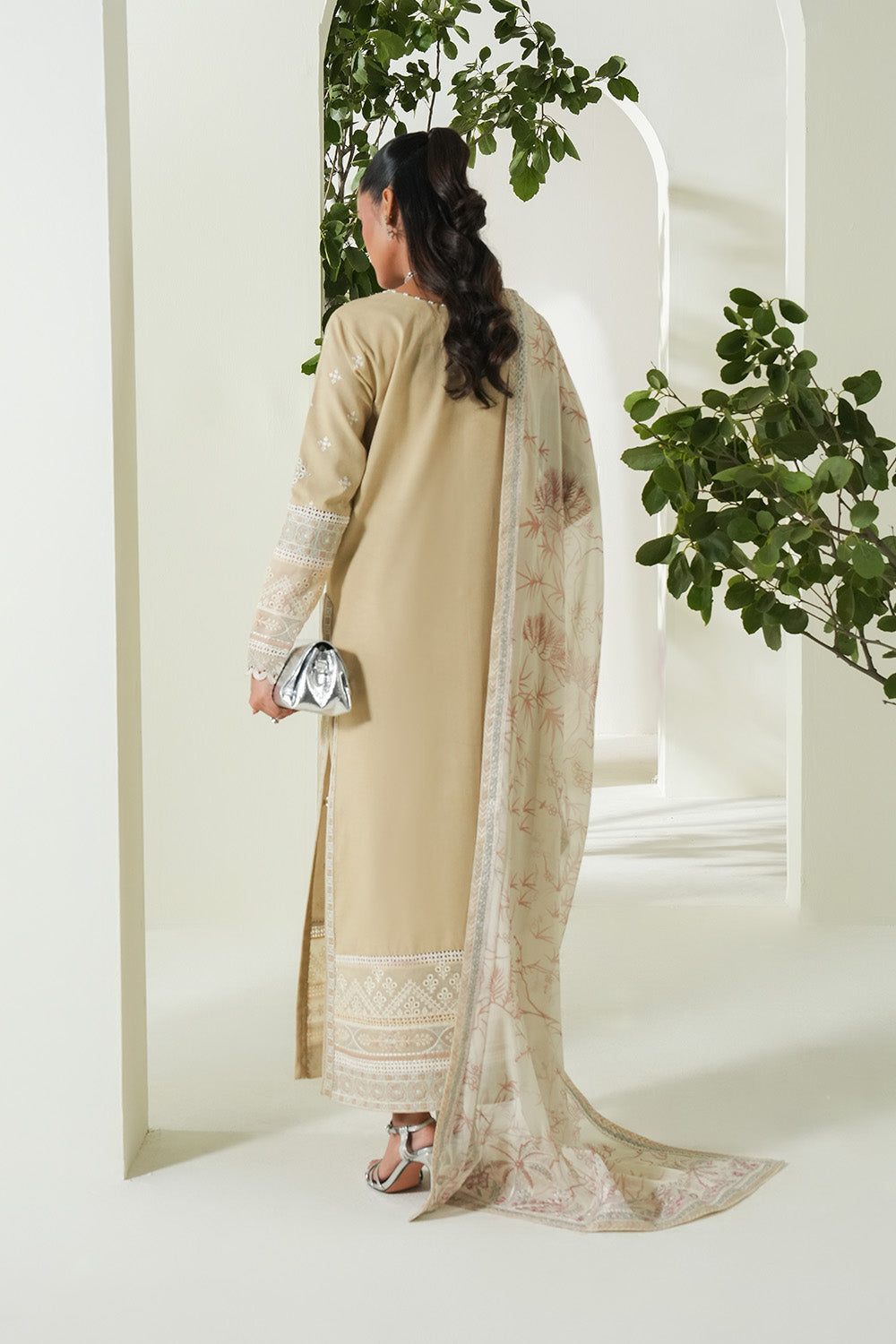 Maryum N Maria | Soiree Lawn | Summer Sand - House Of Hania