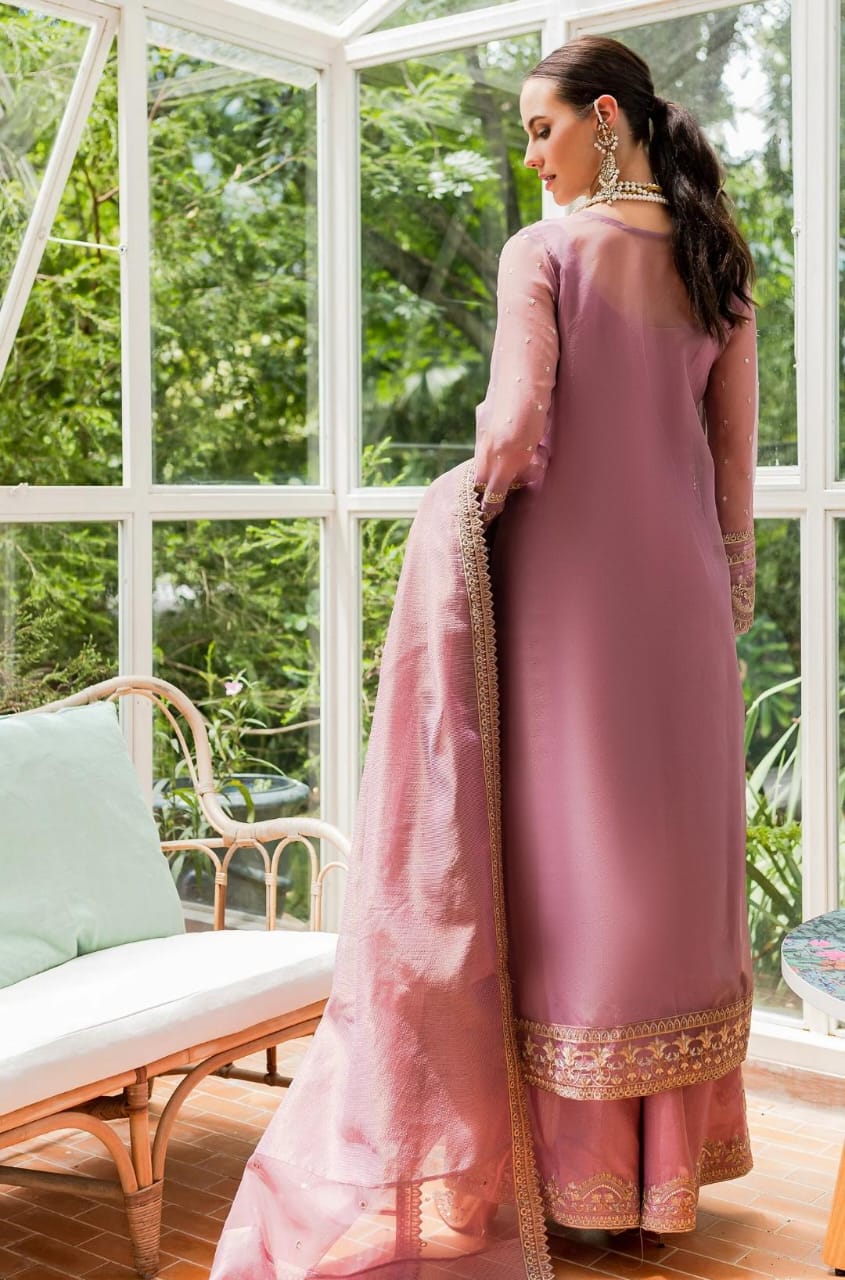 Maryum N Maria | Sorina Luxury Chiffon 23 | Dusty Rose (MW23-509) - House Of Hania