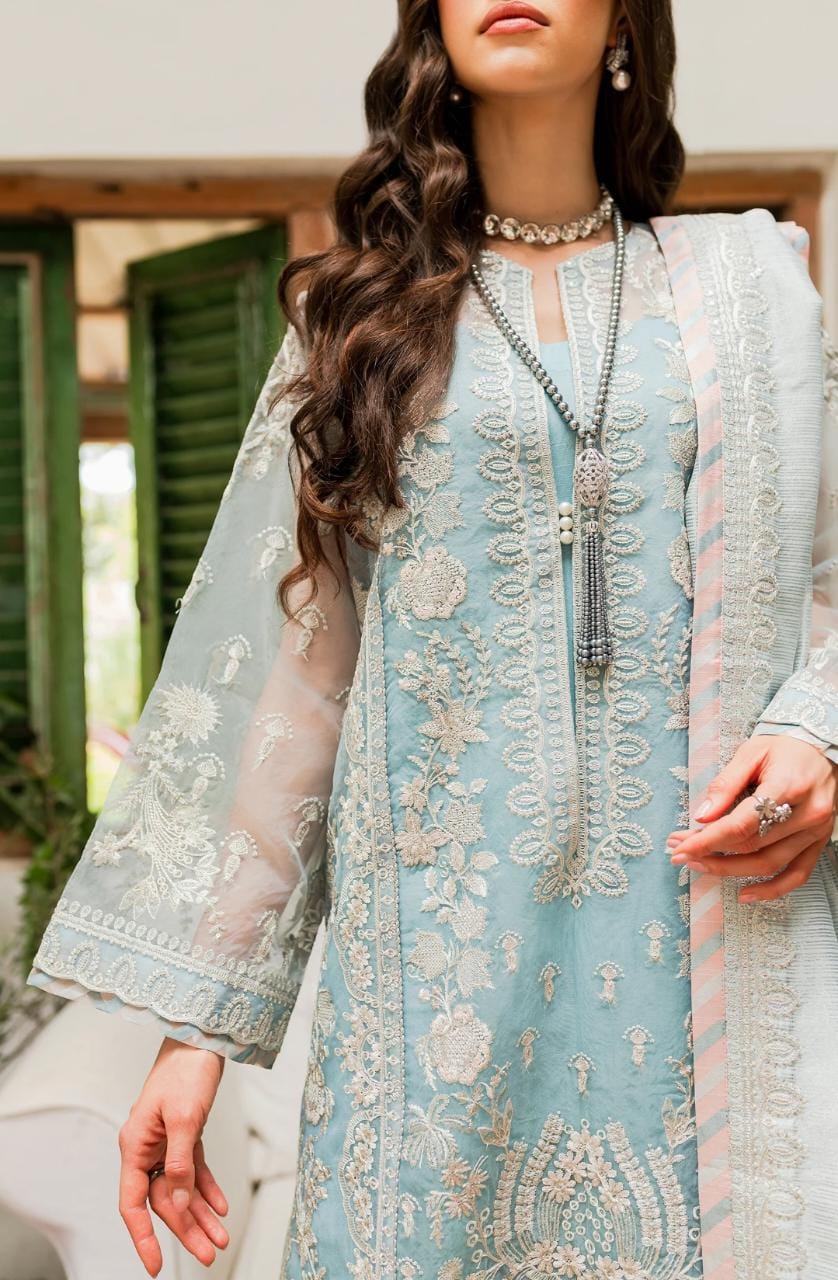 Maryum N Maria | Sorina Luxury Chiffon 23 | Sky Light (MW23-502) - House Of Hania