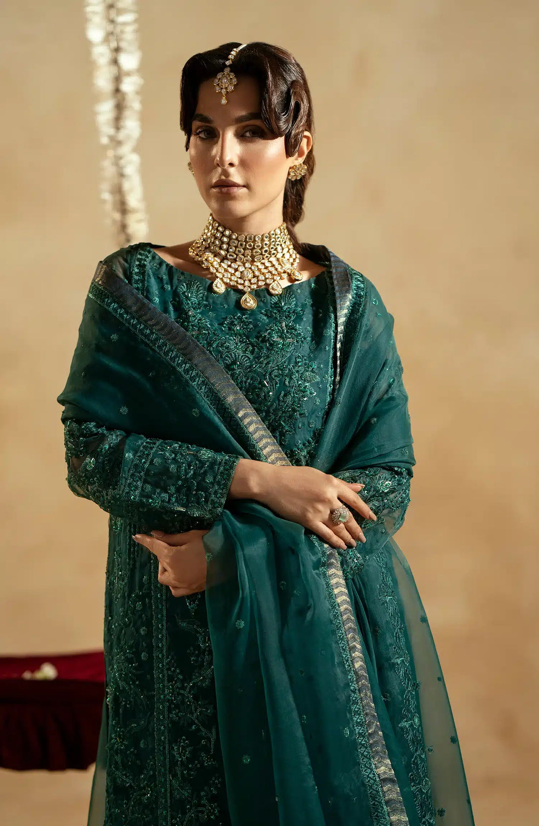 Maryum N Maria | Zamani Beghum Formals 23 | Emerald-(MW23-516) - House Of Hania