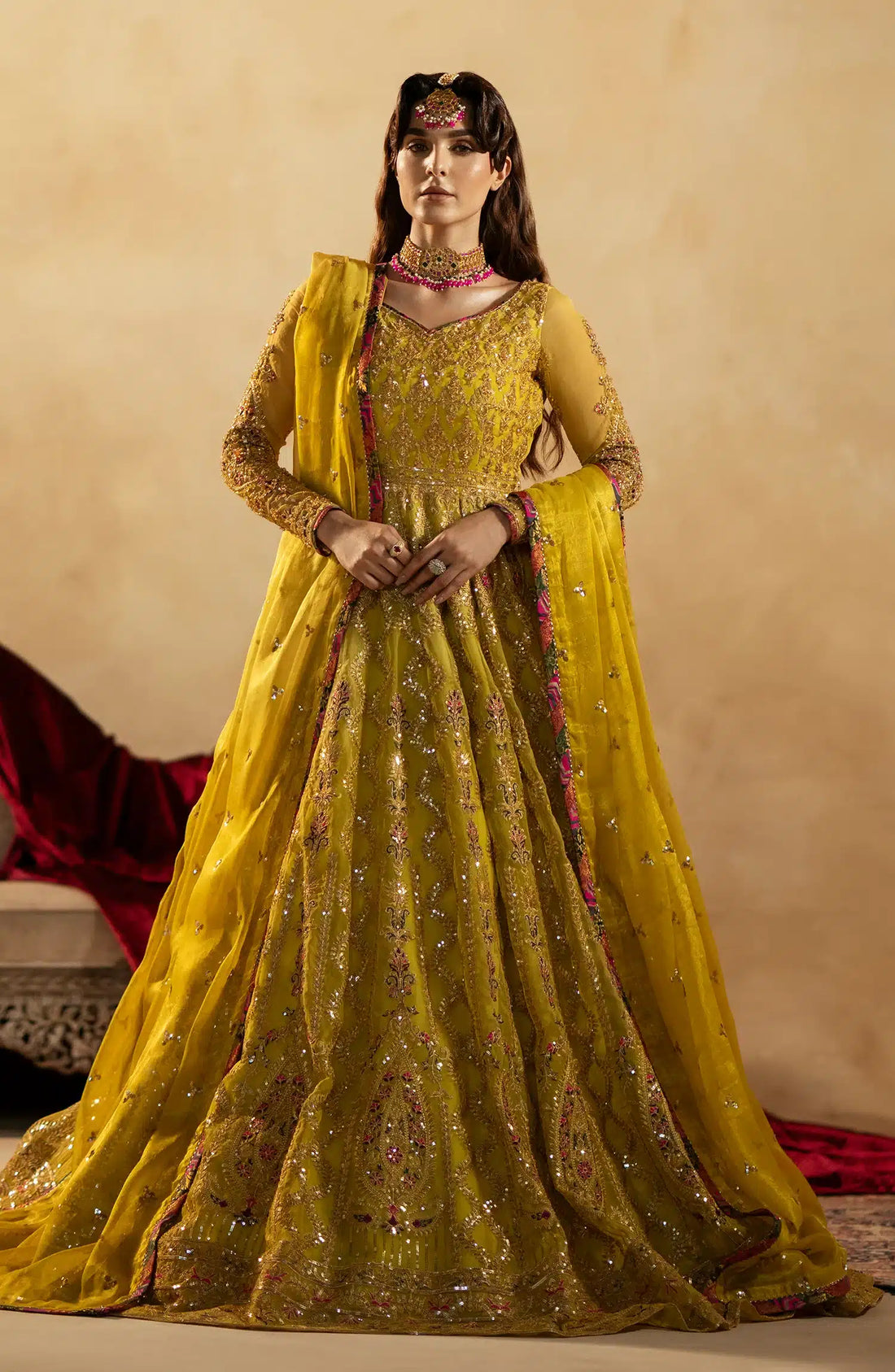 Maryum N Maria | Zamani Beghum Formals 23 | Peridot-(MW23-511) - House Of Hania