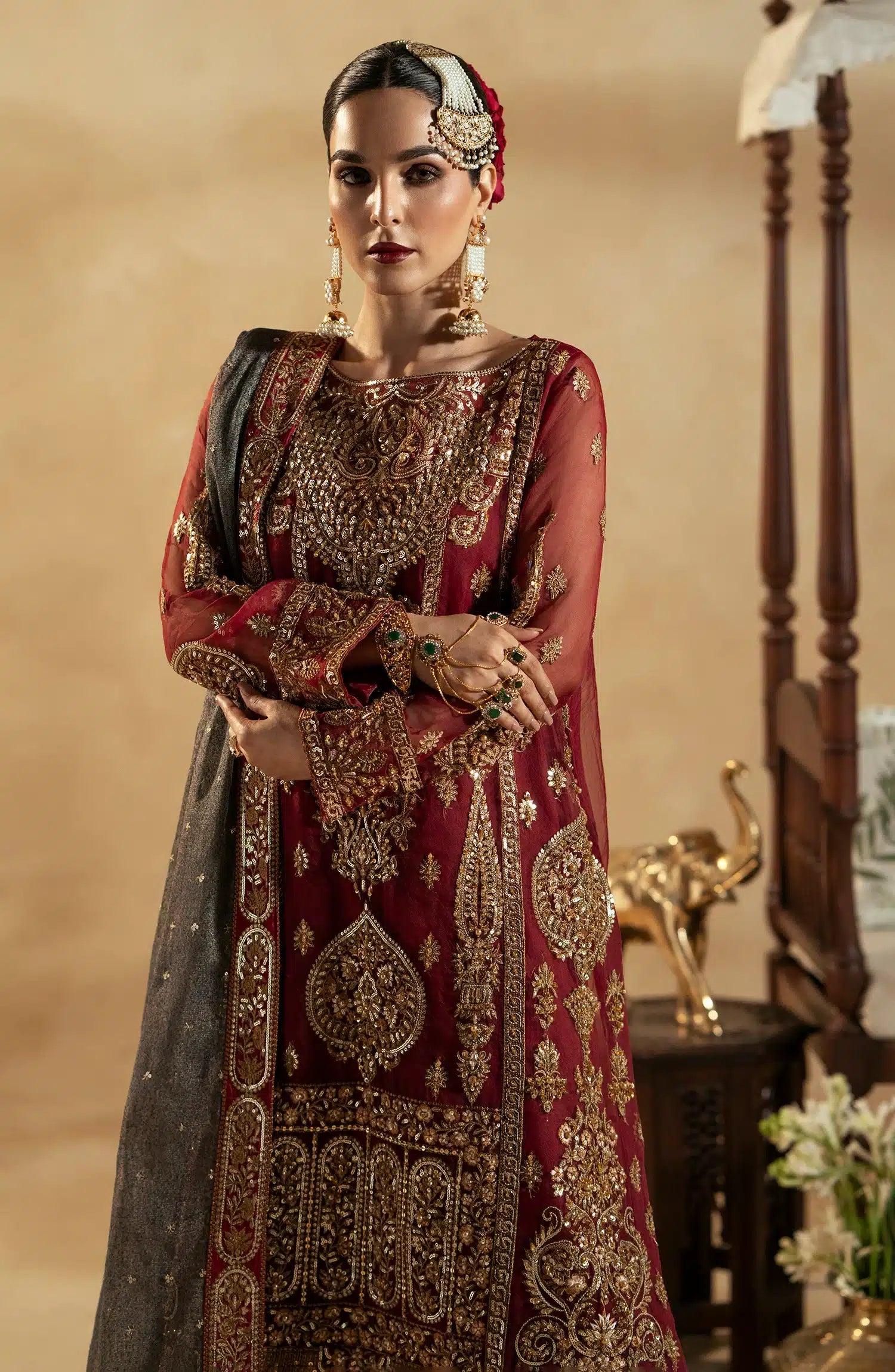 Maryum N Maria | Zamani Beghum Formals 23 | Ruby-(MW23-517) - House Of Hania