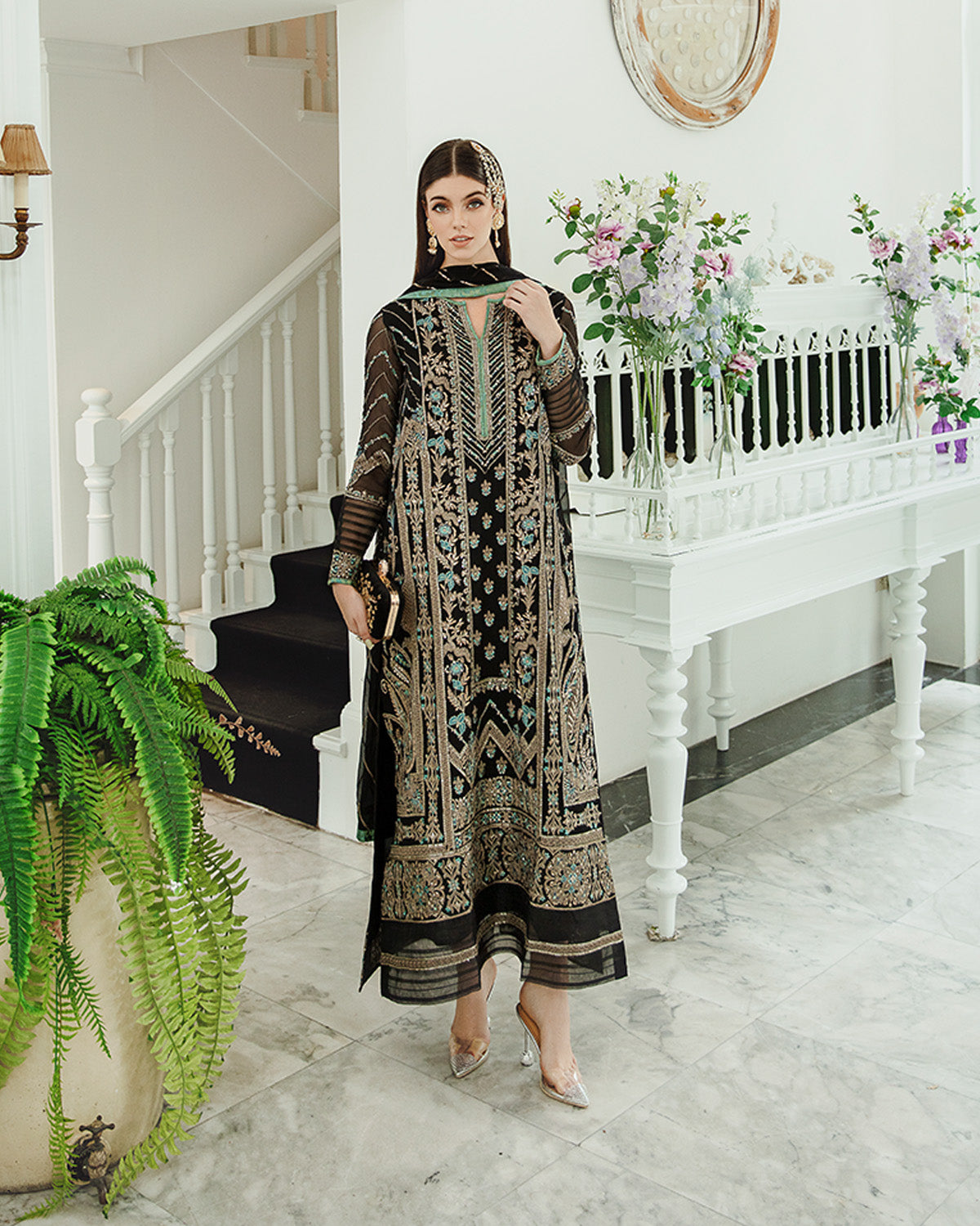 Maryum n Maria | Freesia Ariya Formals |  SW23-507 - Black - Iman - House Of Hania