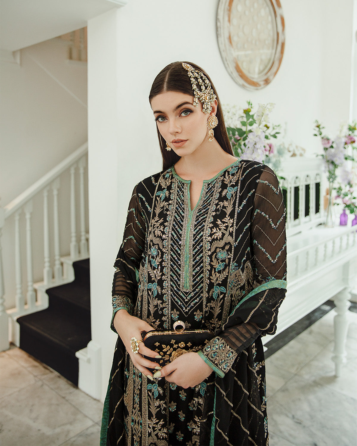 Maryum n Maria | Freesia Ariya Formals |  SW23-507 - Black - Iman - House Of Hania