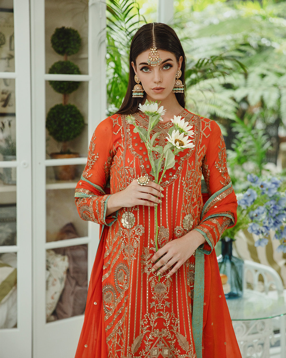 Maryum n Maria | Freesia Ariya Formals | SW23-509 - Tiger Orange - Mina - House Of Hania