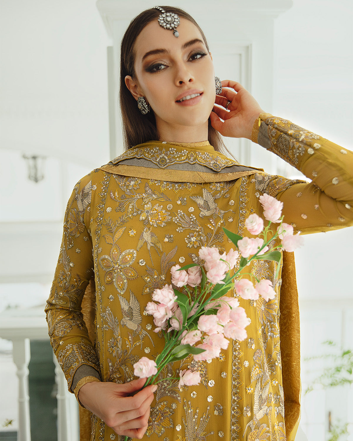 Maryum n Maria | Freesia Ariya Formals | SW23-510 - Ocher - Laleh - House Of Hania