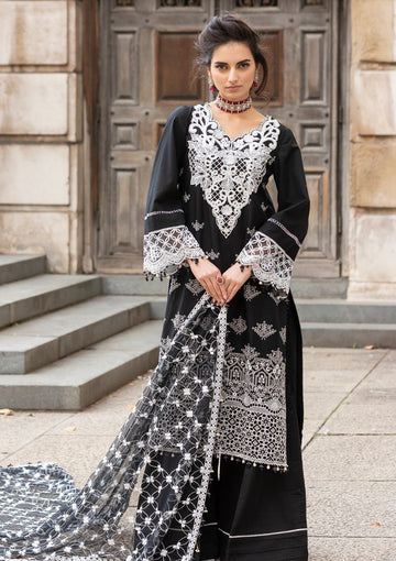 Meem | Luxury Eid Lawn 24 | MD-01 Black - House Of Hania