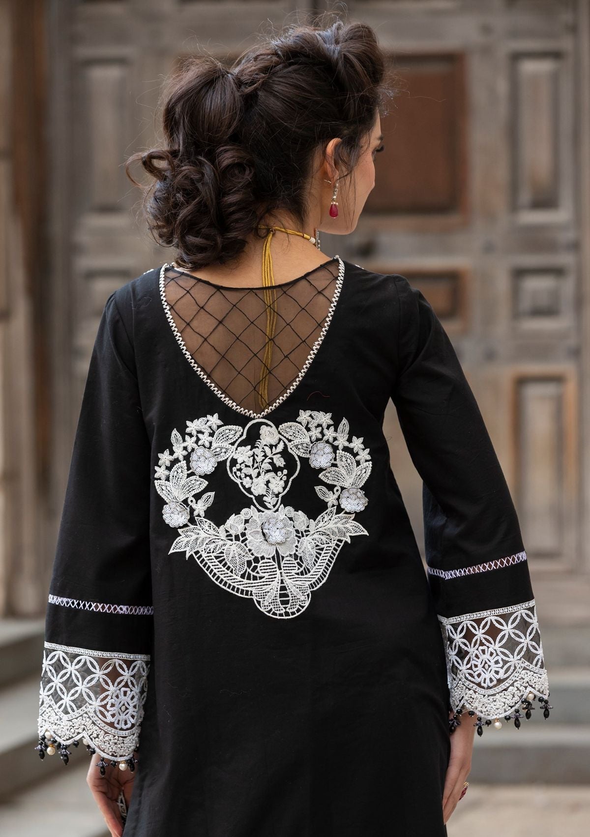 Meem | Luxury Eid Lawn 24 | MD-01 Black - House Of Hania
