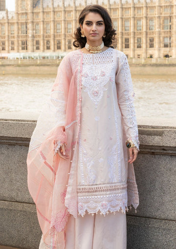Meem | Luxury Eid Lawn 24 | MD-02 LIGHT PINK - House Of Hania
