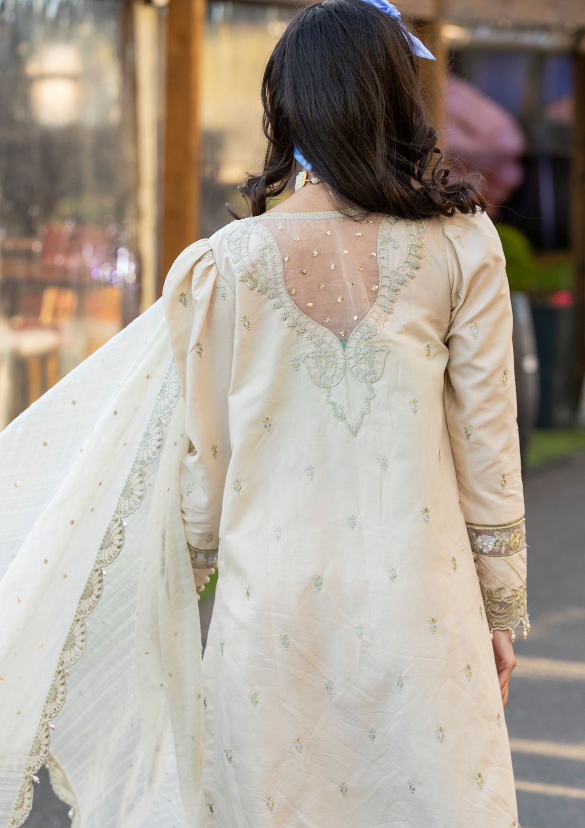 Meem | Luxury Eid Lawn 24 | MD-04 LIGHT SKIN - House Of Hania