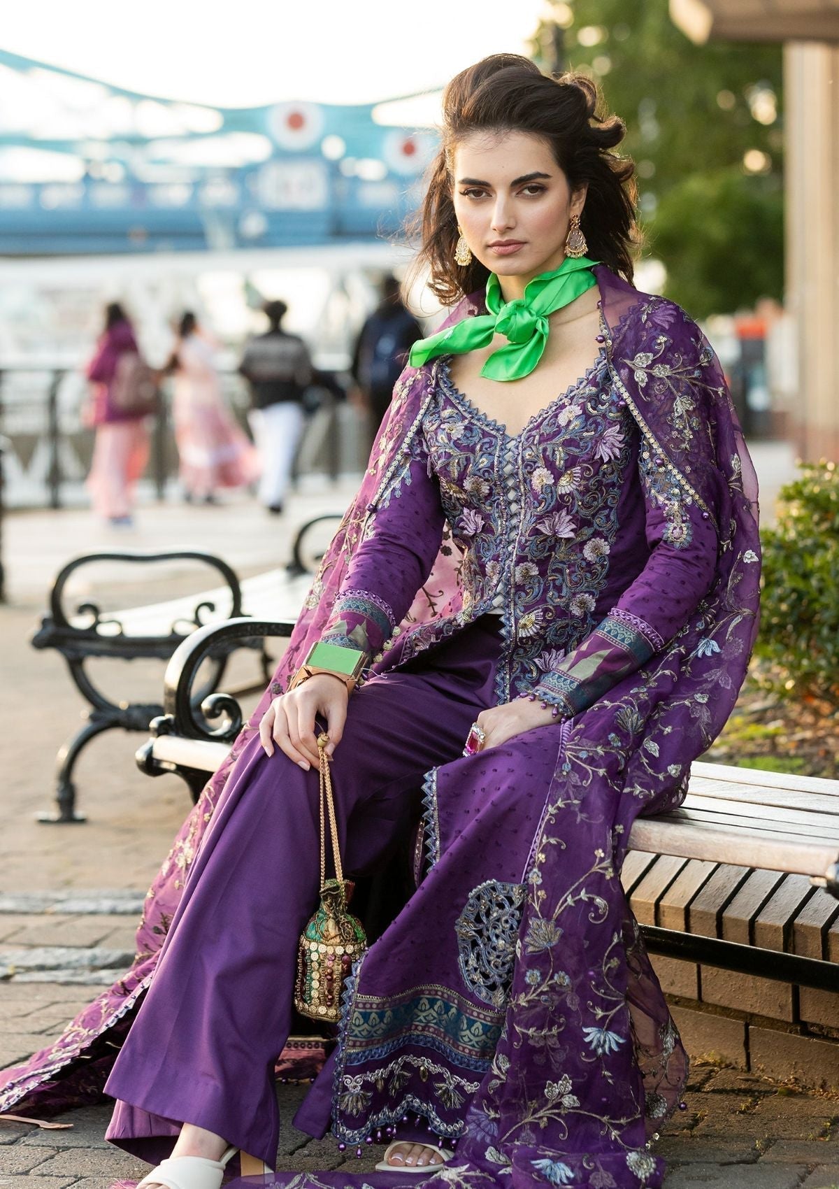 Meem | Luxury Eid Lawn 24 | MD-06 PURPLE - House Of Hania