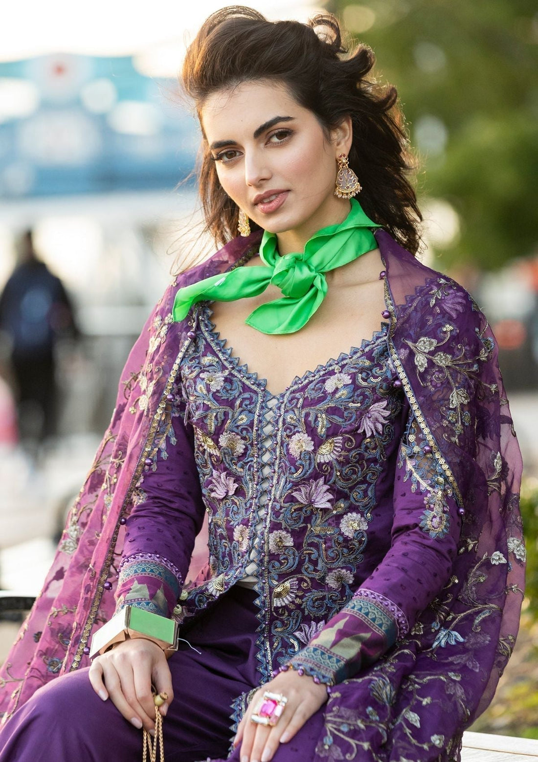 Meem | Luxury Eid Lawn 24 | MD-06 PURPLE - House Of Hania