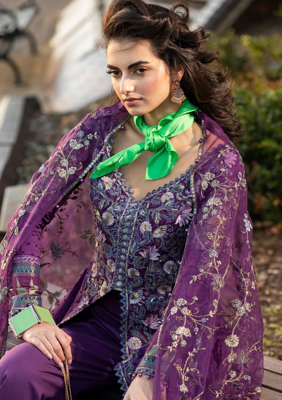 Meem | Luxury Eid Lawn 24 | MD-06 PURPLE - House Of Hania