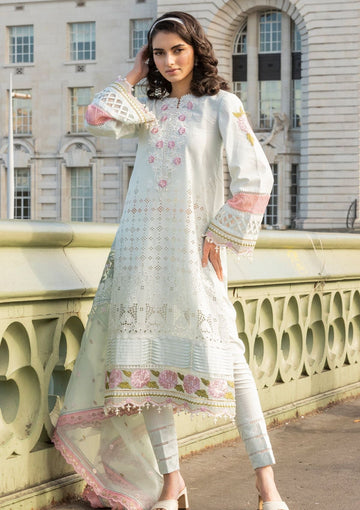 Meem | Luxury Eid Lawn 24 | MD-09 LIGHT BLUE - House Of Hania