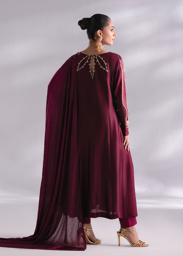 Mehak Yaqoob | Enchante The Luxe Edit | Garnet - House Of Hania