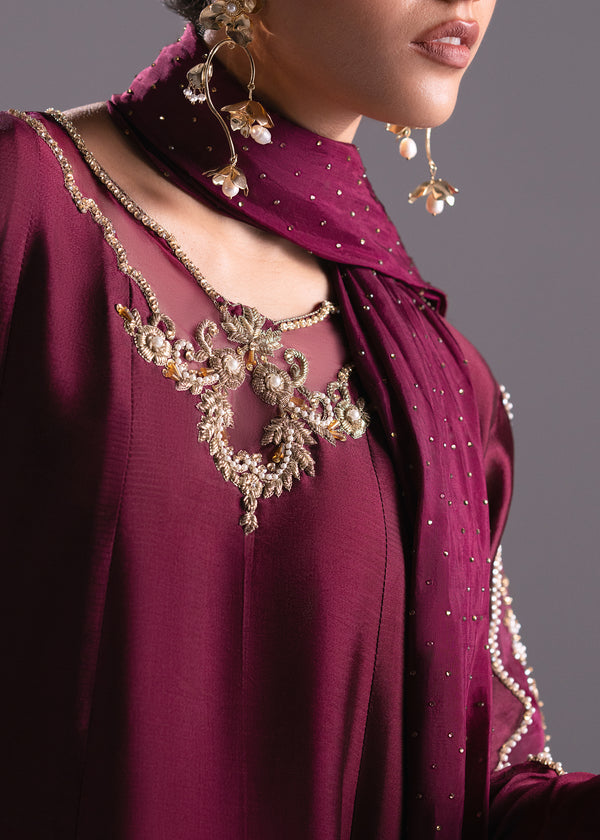 Mehak Yaqoob | Enchante The Luxe Edit | Garnet - House Of Hania