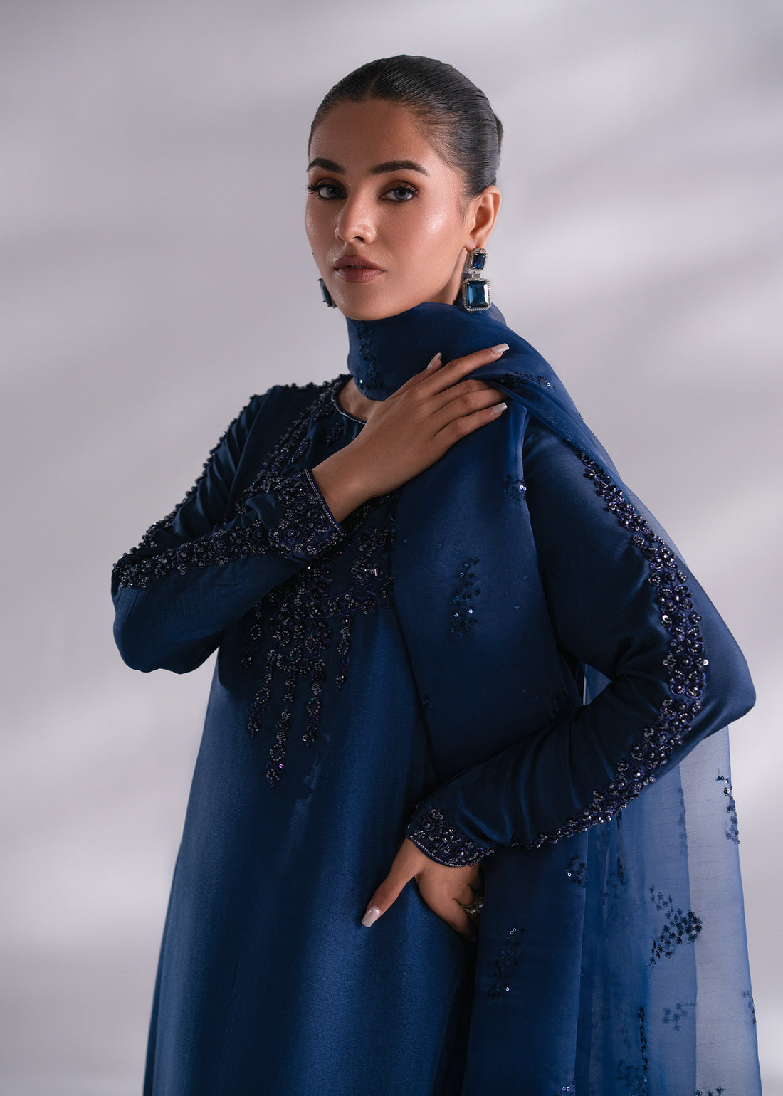 Mehak Yaqoob | Enchante The Luxe Edit | Sapphire - House Of Hania