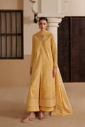 Emaan Adeel MELODY P0118 lawn outfit in mustard yellow — front view