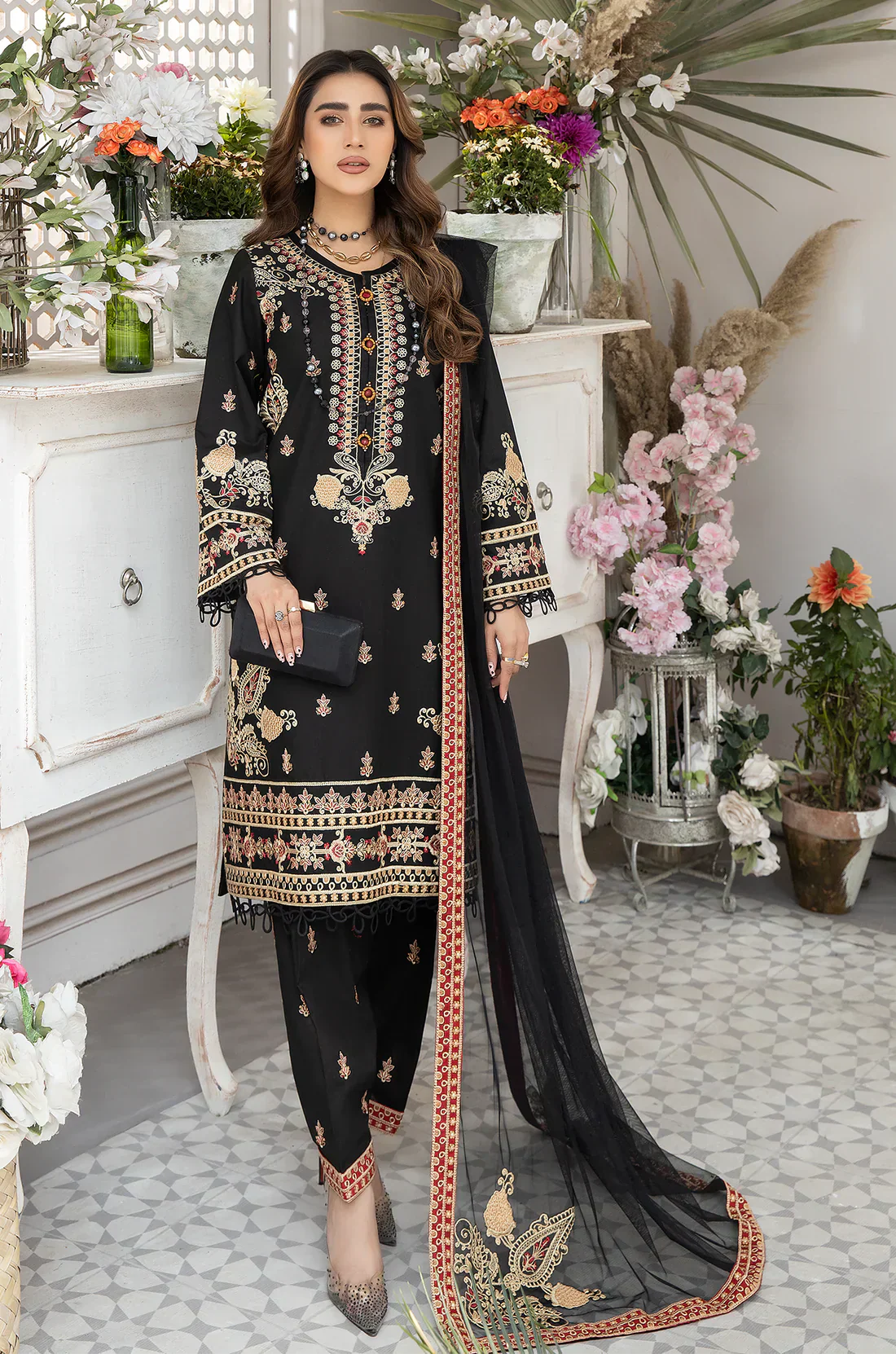 Mohagni | Muntazir Luxury Lawn 24 | AM-05 - House Of Hania