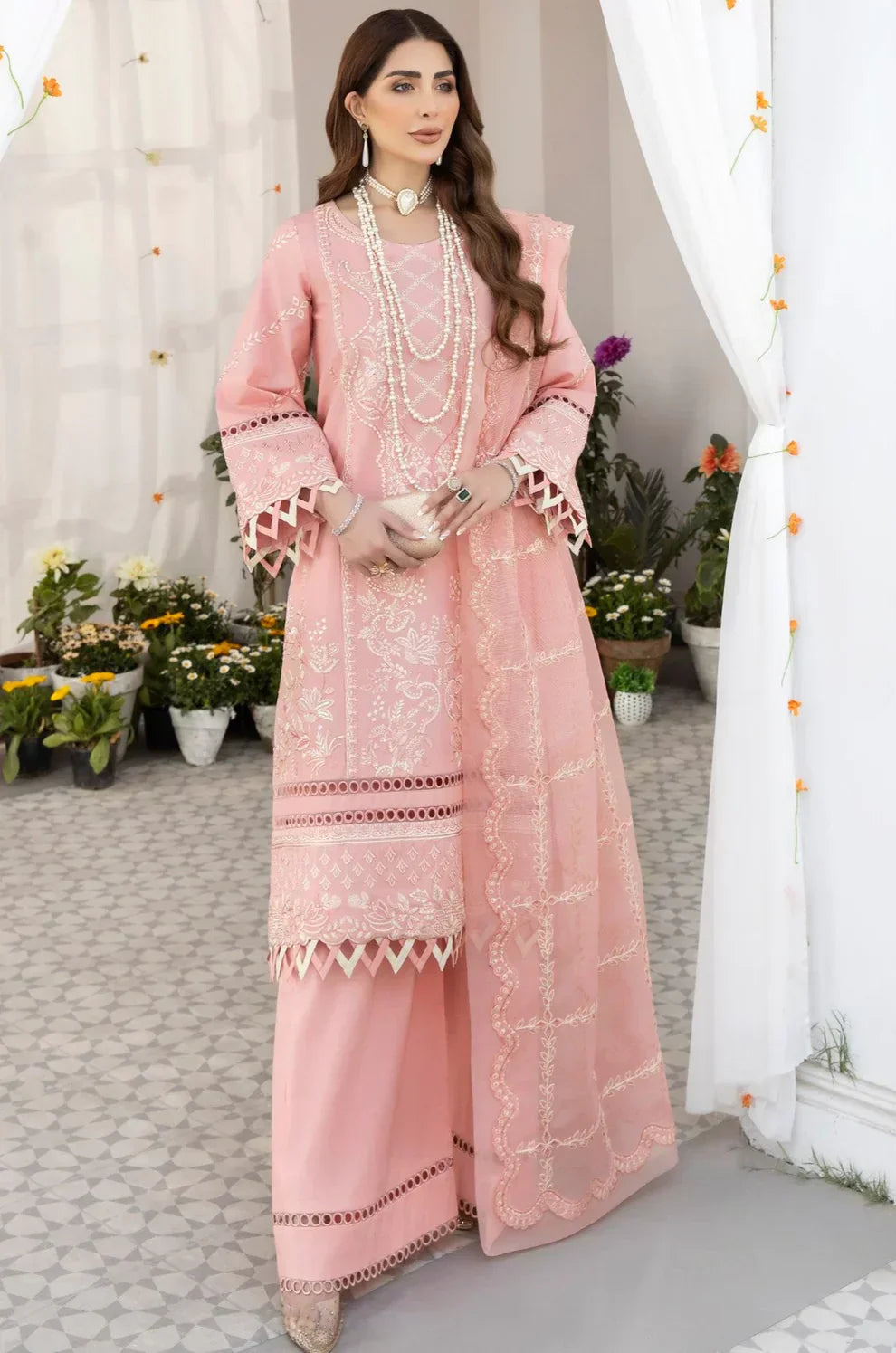 Mohagni | Muntazir Luxury Lawn 24 | AM-07 - House Of Hania