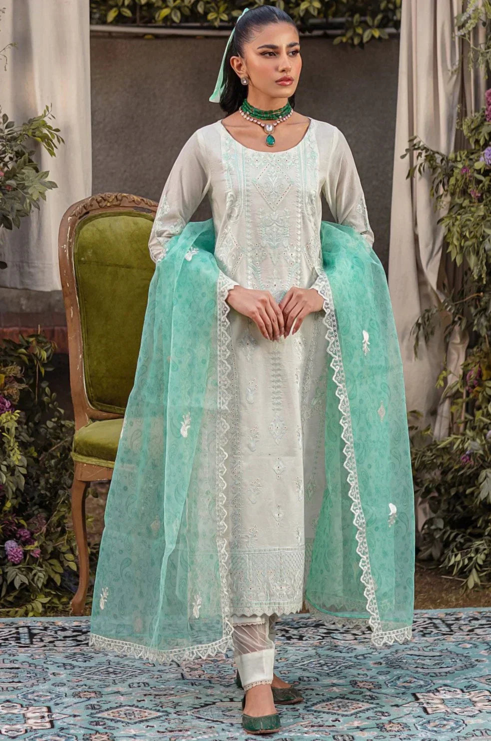 Mohagni | Muntazir Luxury Lawn 24 | CM-03 - House Of Hania