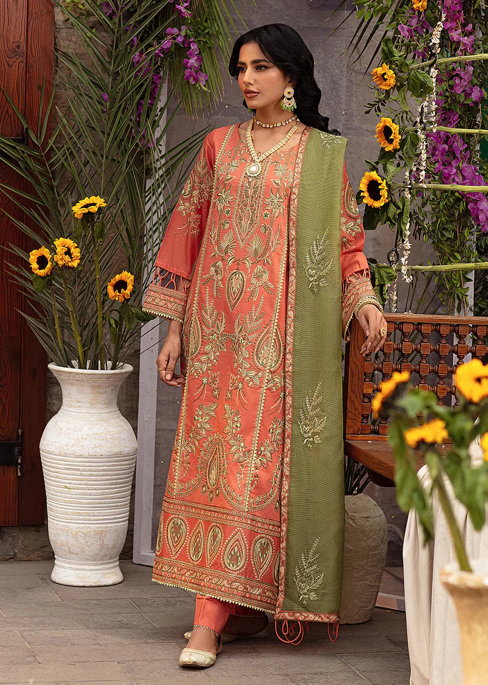 Mohagni | Muntazir Luxury Lawn 24 | CM-09 - House Of Hania