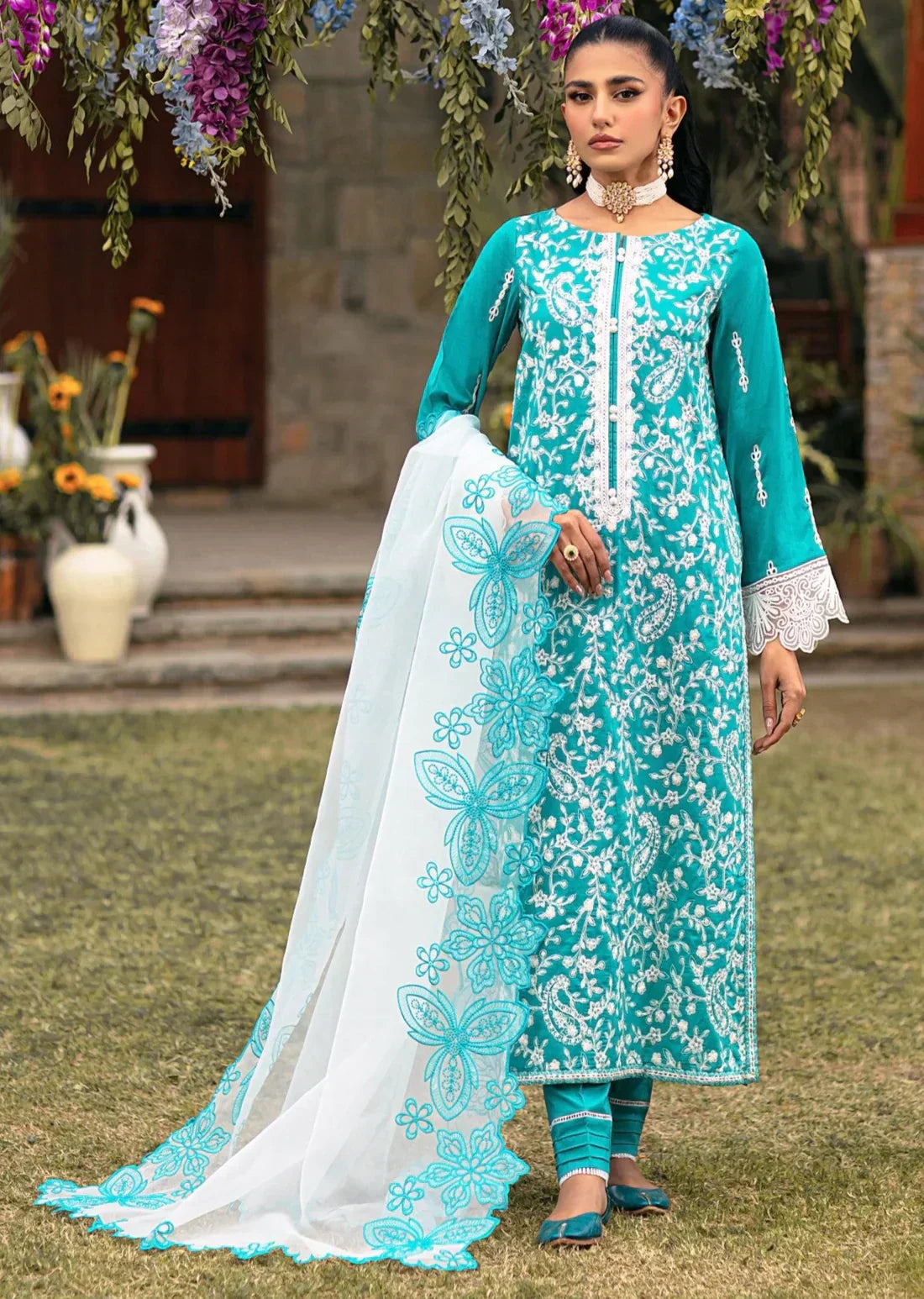 Mohagni | Muntazir Luxury Lawn 24 | MGZ-10 - House Of Hania