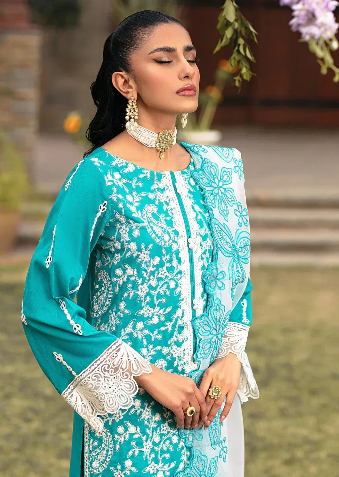 Mohagni | Muntazir Luxury Lawn 24 | MGZ-10 - House Of Hania