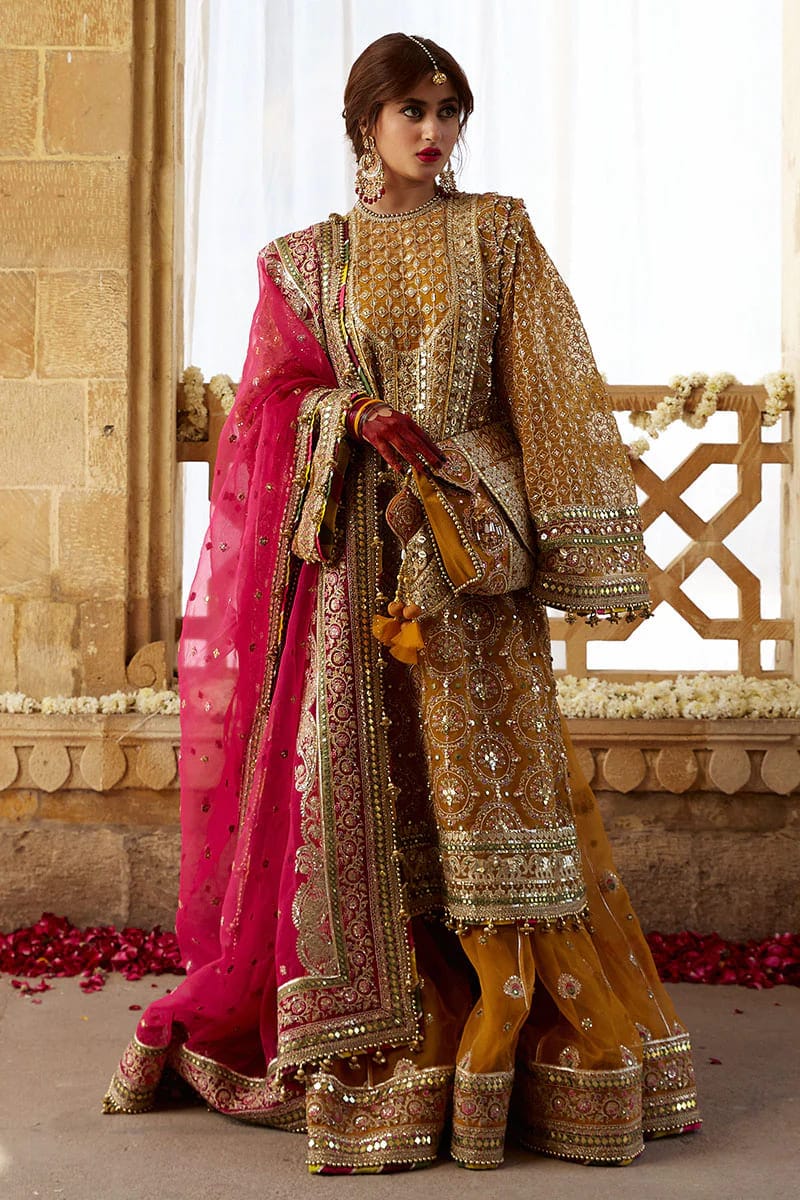 Mohsin Naveed Ranjha – MNR – KESARI – ZWU23-21 – Mustard - House Of Hania