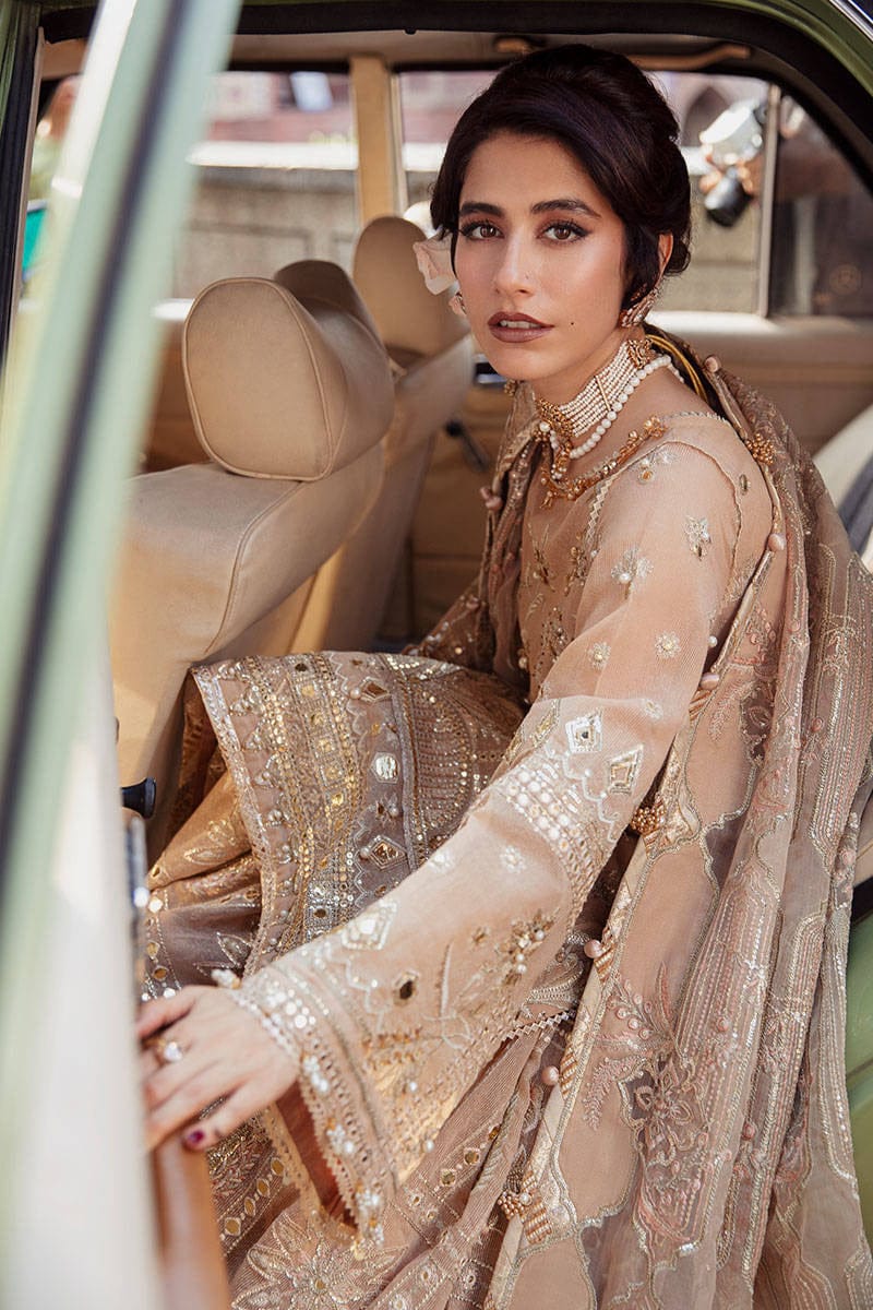 Mohsin Naveed Ranjha – MNR – NOOR JEHAN – ZWU22-12 – Creamy Beige - House Of Hania