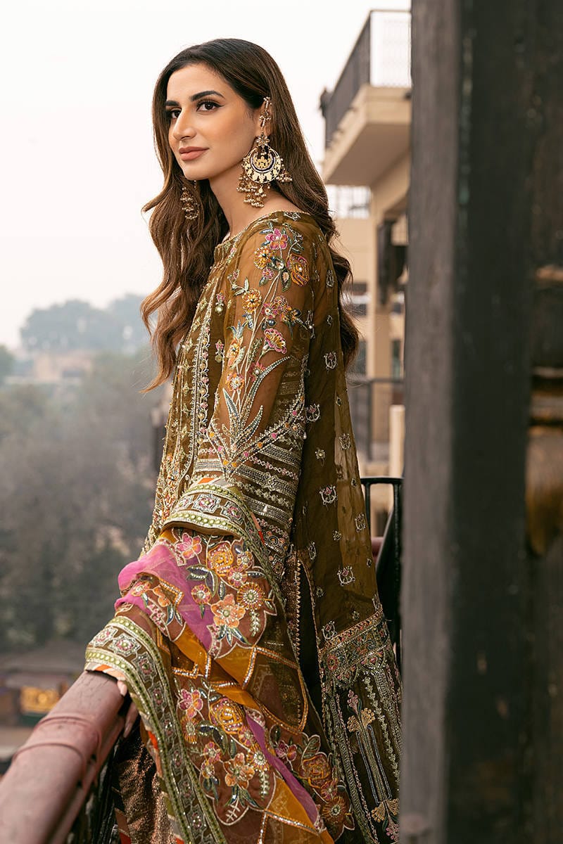 Mohsin Naveed Ranjha – MNR – VIRAAS – ZWU23-18 – Moss Green - House Of Hania