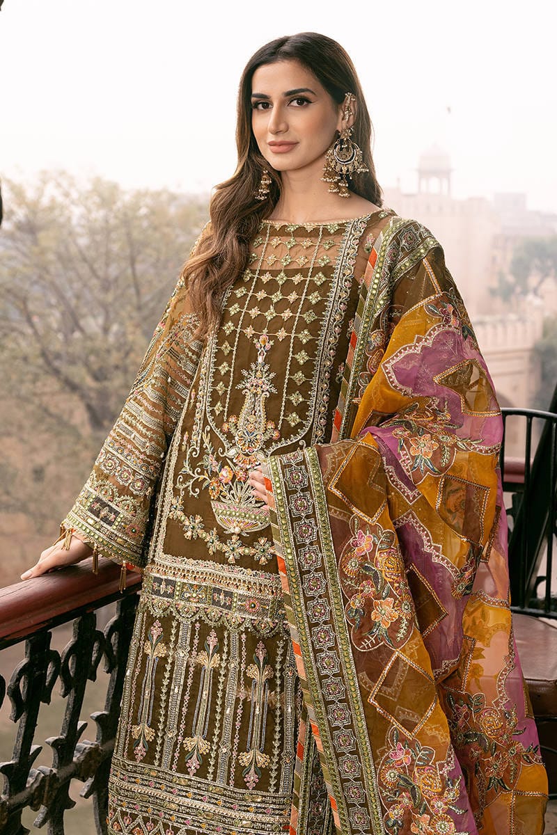 Mohsin Naveed Ranjha – MNR – VIRAAS – ZWU23-18 – Moss Green - House Of Hania