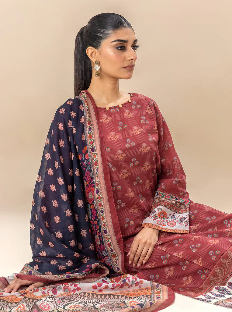 Morbagh | Lawn Collection 24 | ROYALTY RED - House Of Hania