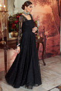 Motifz-2777-BLACK EMBROIDERED SILK NET FABRIC - House Of Hania