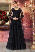 Motifz-2777-BLACK EMBROIDERED SILK NET FABRIC - House Of Hania