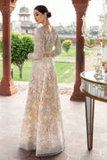 Motifz-2782-OFF-WHITE EMBROIDERED SILK NET FABRIC - House Of Hania