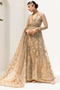 Motifz-3192-SOFT-GOLD EMBROIDERED SILK NET - House Of Hania
