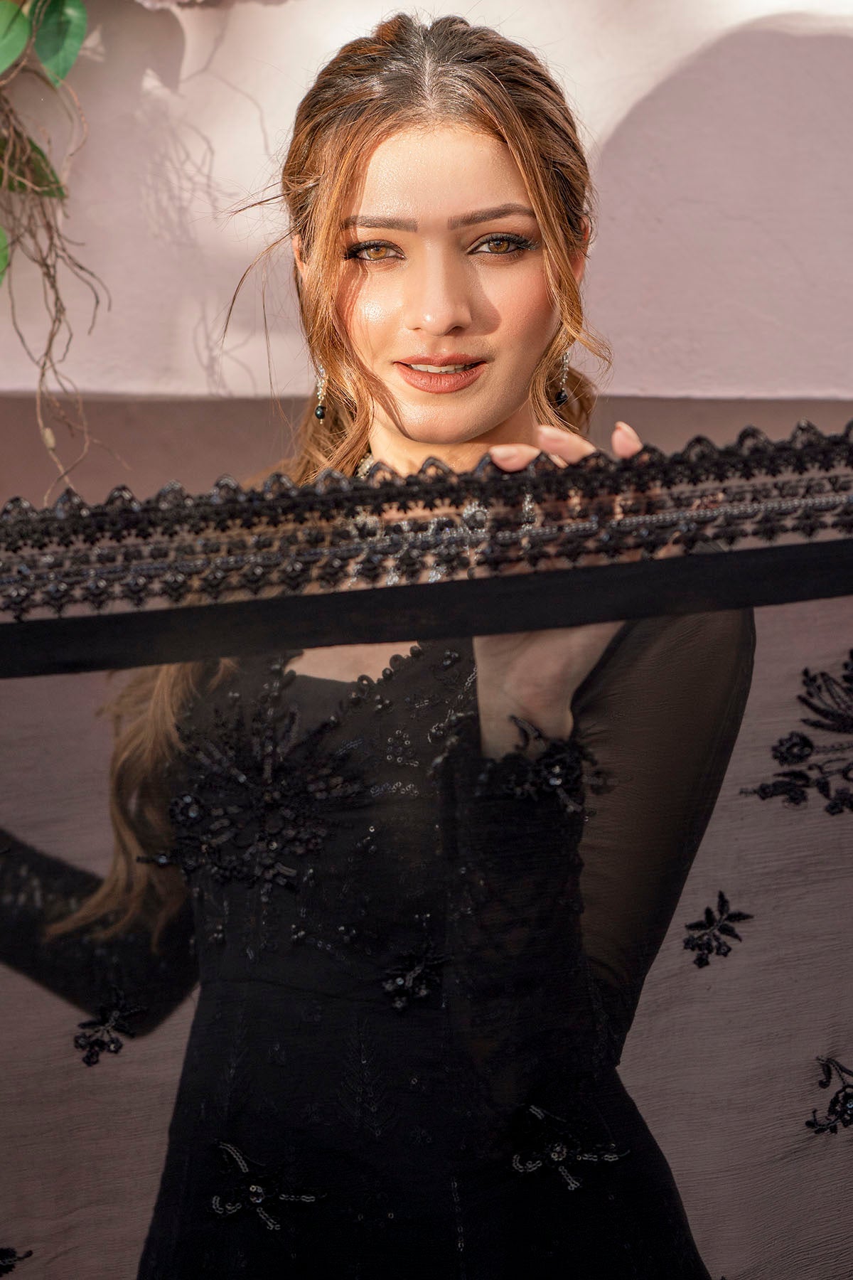 Motifz-4113-ELAI EMBROIDERED BEMBERG CHIFFON - House Of Hania