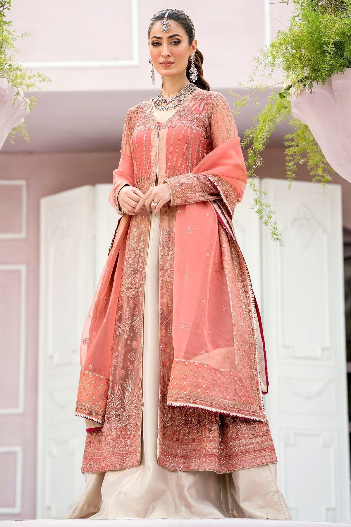 Motifz-4114-AVLEY EMBROIDERED SILK NET - House Of Hania