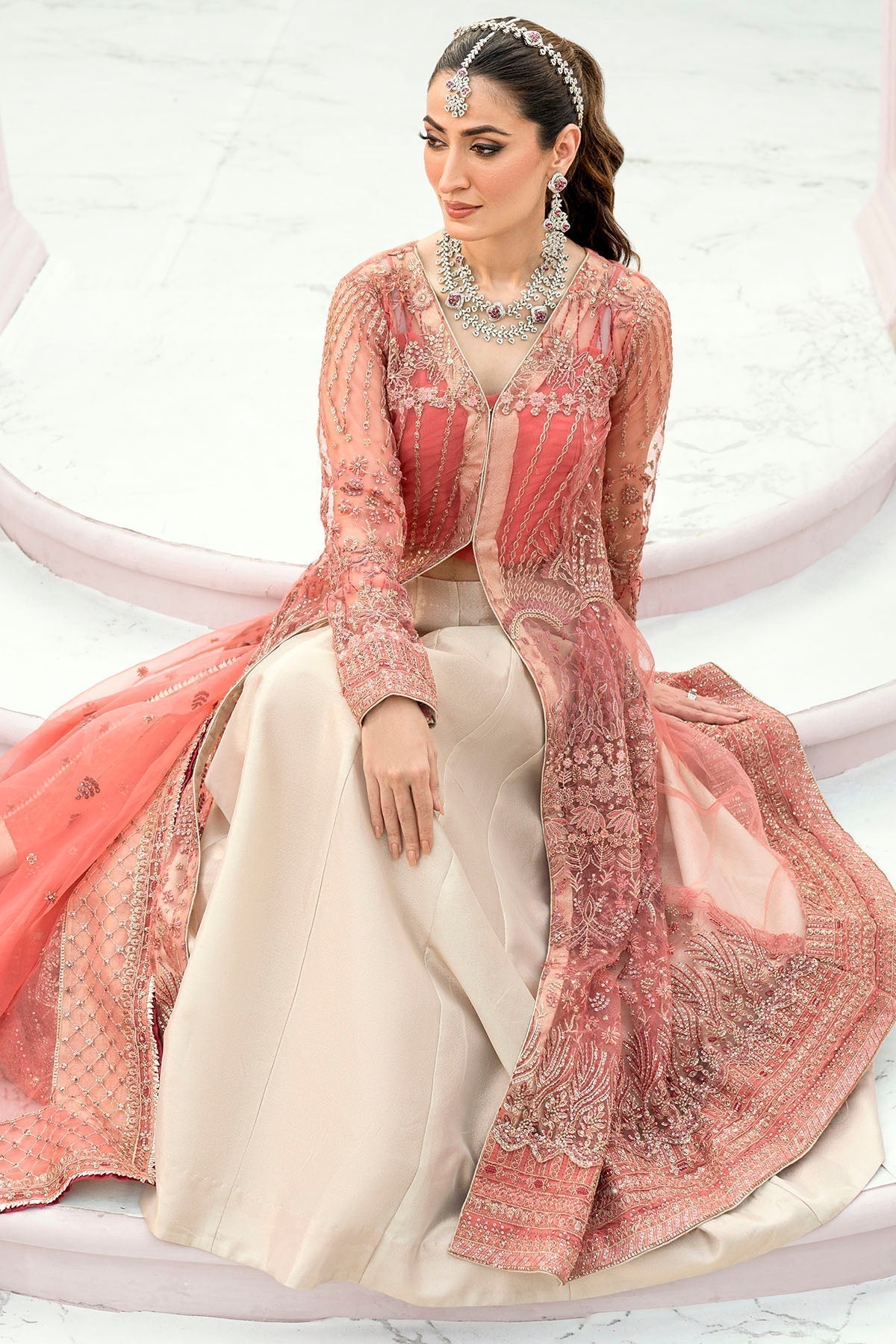 Motifz-4114-AVLEY EMBROIDERED SILK NET - House Of Hania