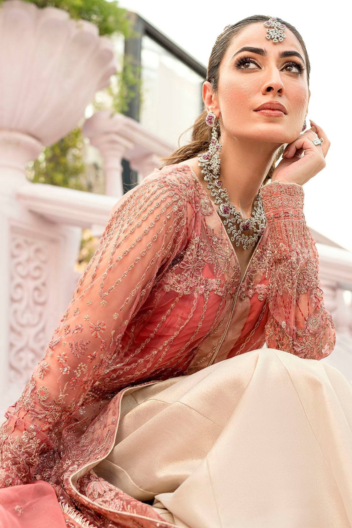 Motifz-4114-AVLEY EMBROIDERED SILK NET - House Of Hania