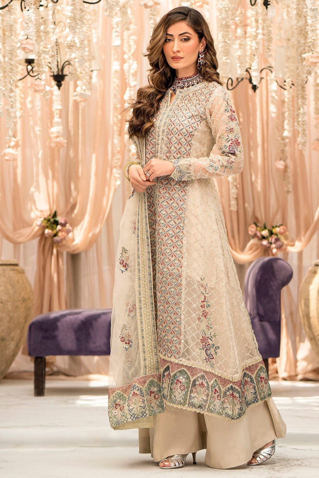 Motifz-4117-AMAYA EMBROIDERED ORGANZA - House Of Hania