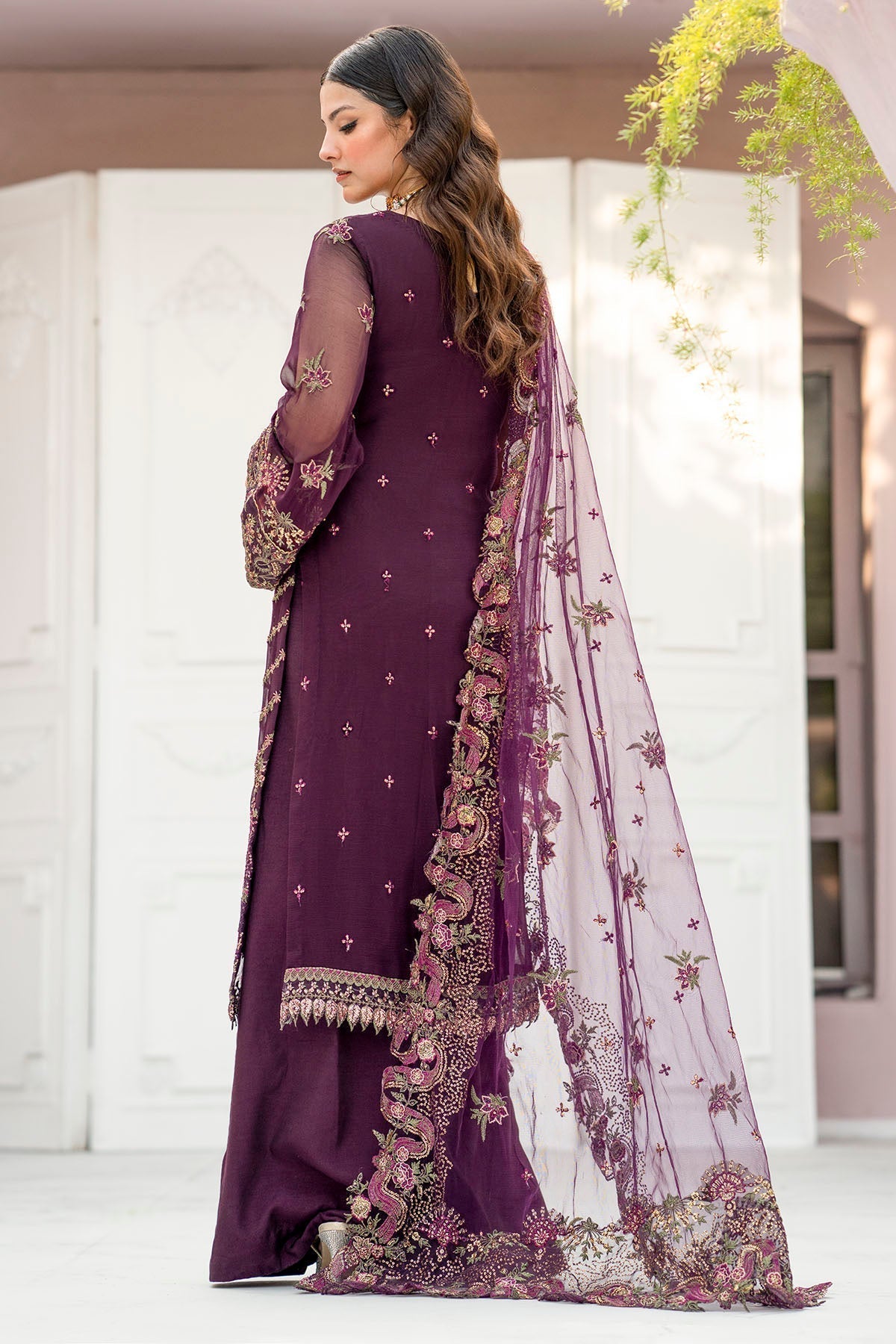 Motifz-4118-CLAUDIA EMBROIDERED BEMBERG CHIFFON - House Of Hania