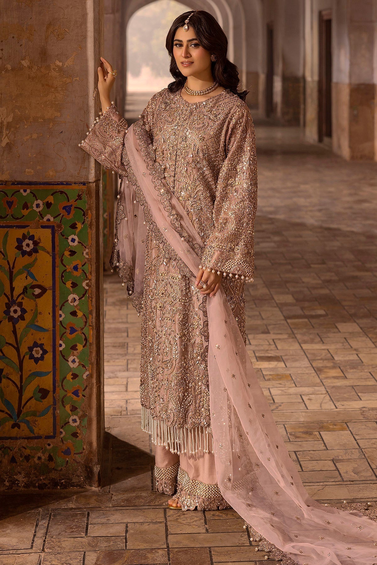 Motifz | Bridal Couture | 0012-MAYASA EMBROIDERED MESSORI STITCHED - House Of Hania