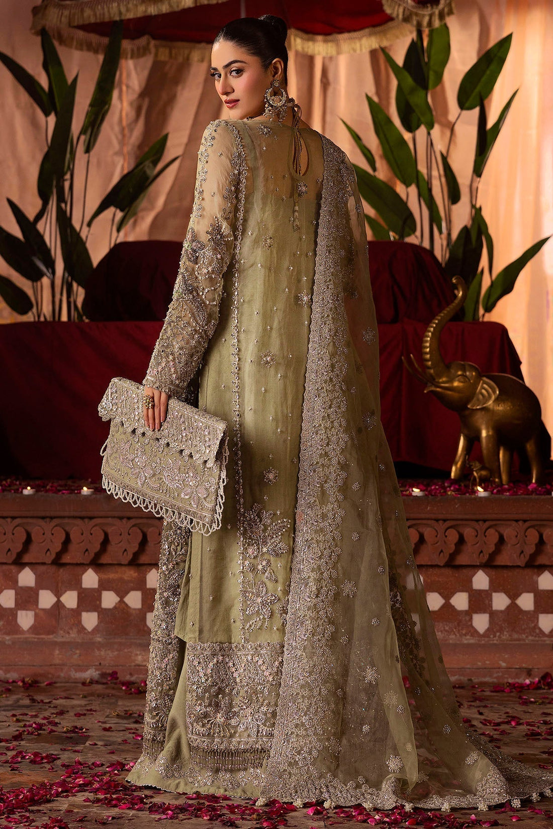 Motifz | Bridal Couture | 0016-MEERAZ EMBROIDERED ORGANZA STITCHED - House Of Hania